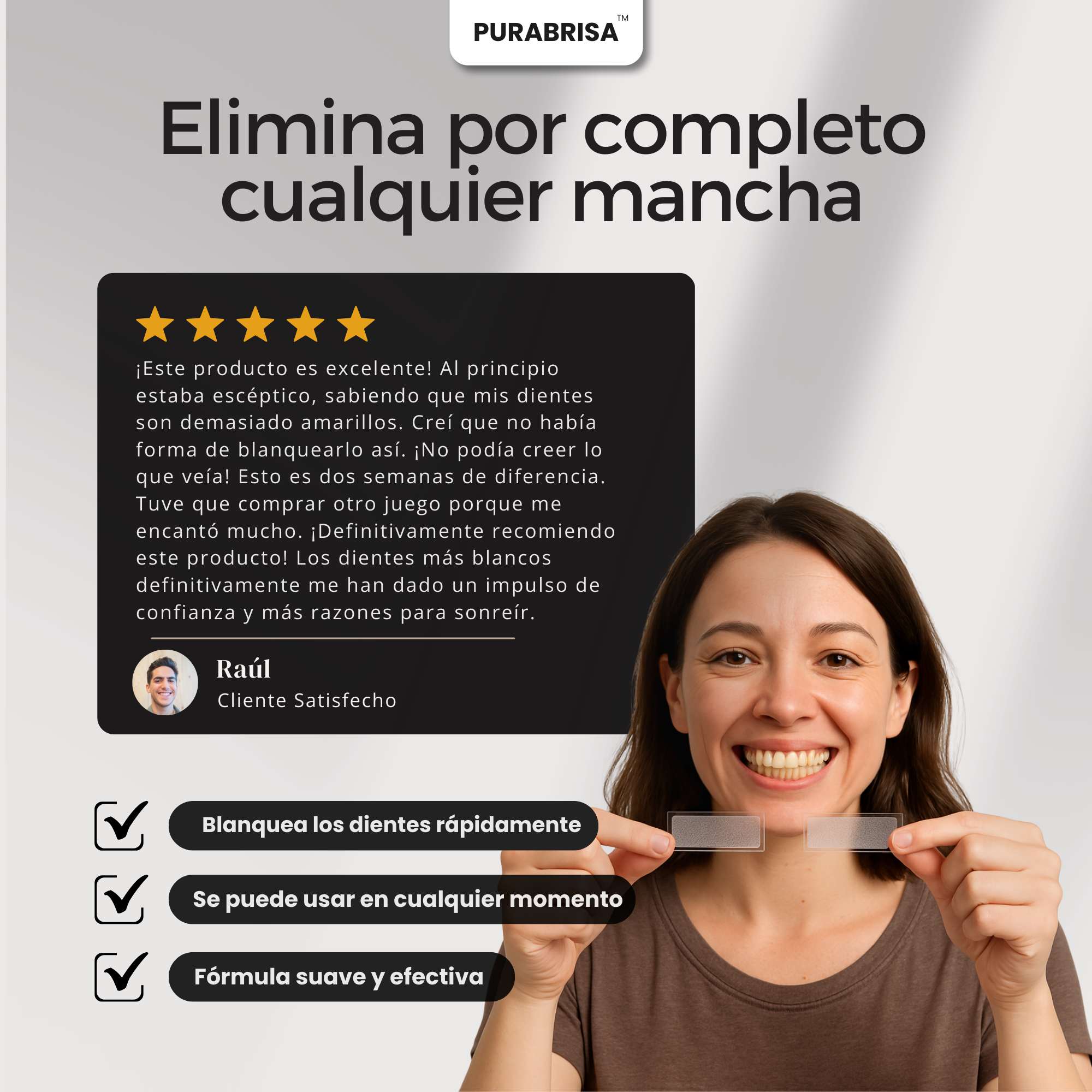 Tiras Blanqueadoras PURABRISA™ : Tecnología 5D para una Sonrisa Radiante