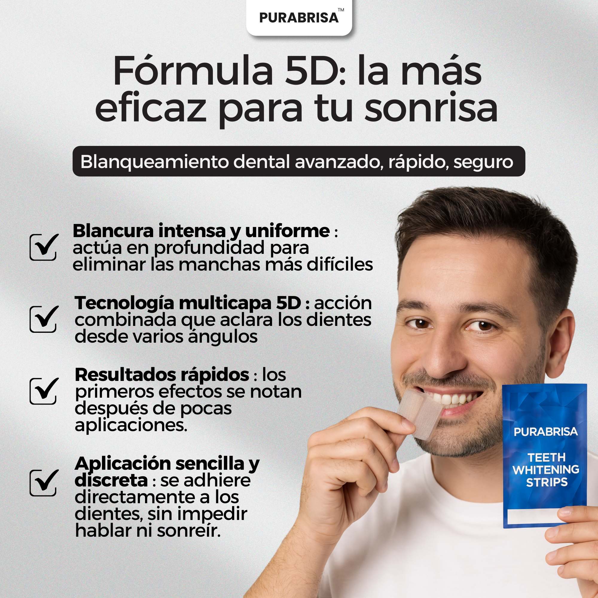Tiras Blanqueadoras Profesionales - Blanquea 4X Más Sin Sensibilidad