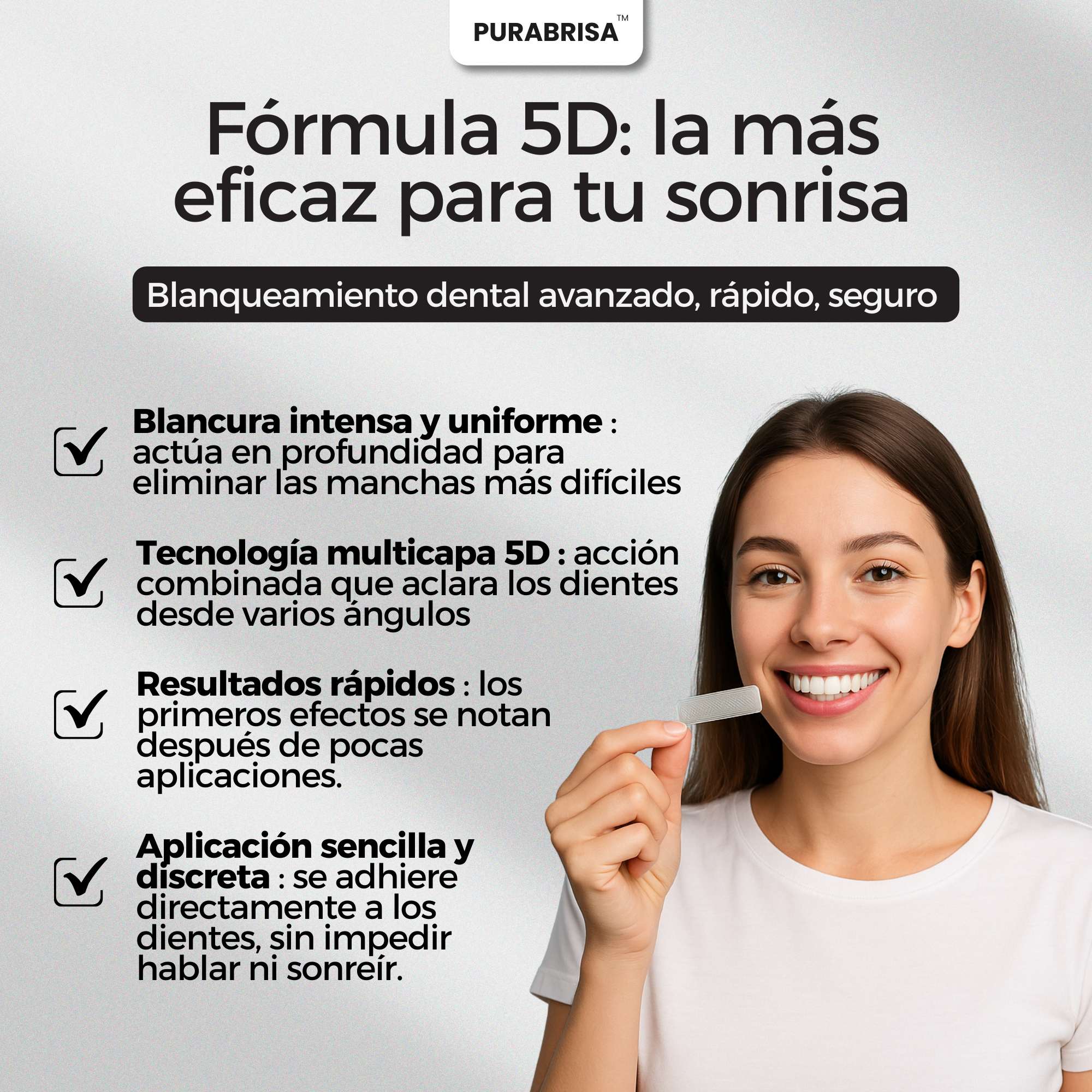 Tiras Blanqueadoras PURABRISA™ : Tecnología 5D para una Sonrisa Radiante