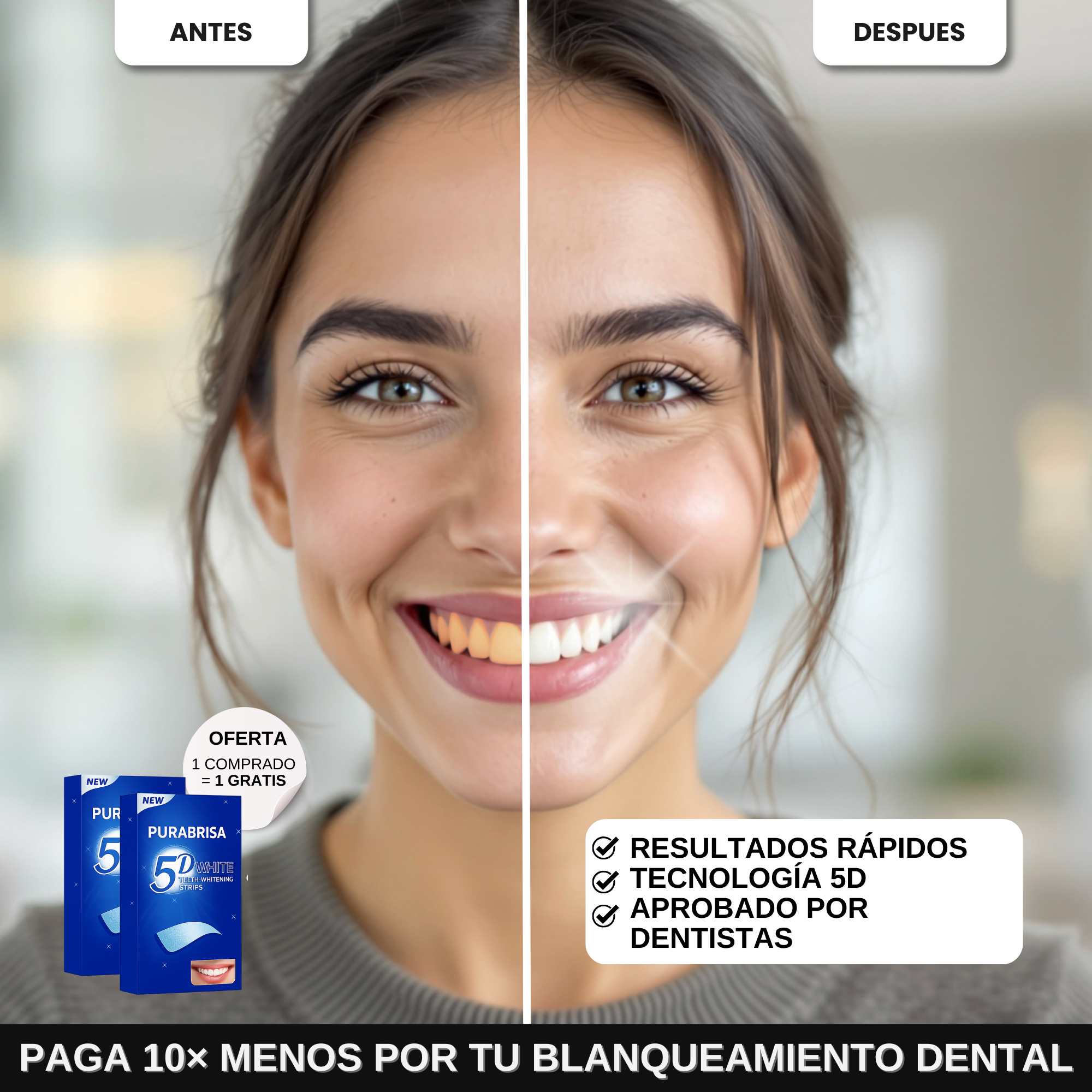 Tiras Blanqueadoras PURABRISA™ : Tecnología 5D para una Sonrisa Radiante