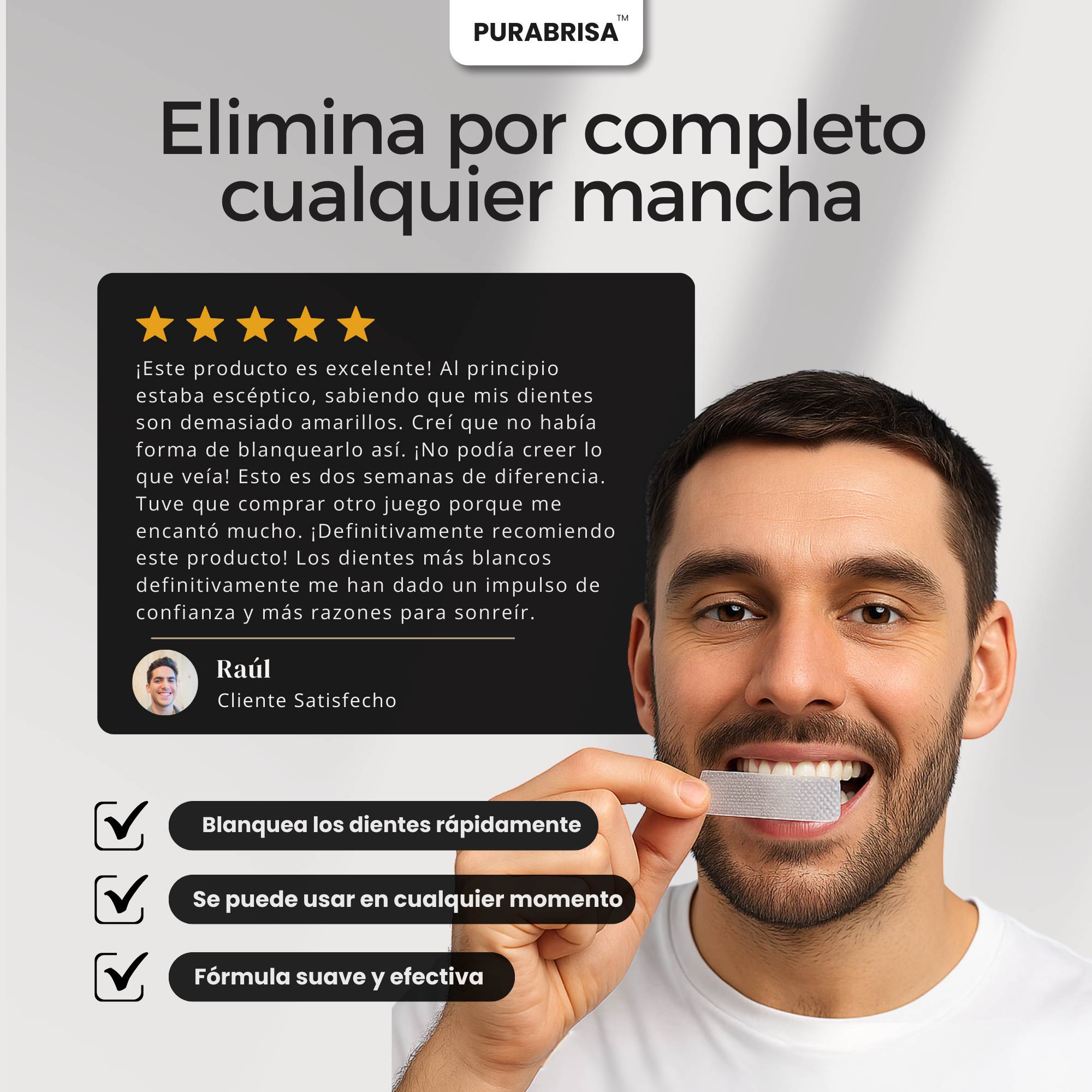 Tiras Blanqueadoras Profesionales - Blanquea 4X Más Sin Sensibilidad